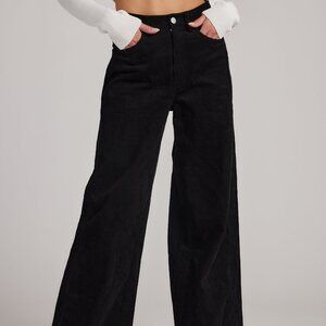 12th Tribe Clarence Black Corduroy Pants Size L